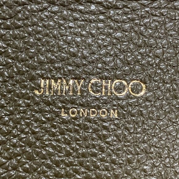 JIMMY CHOO Nine to Five - Dark Khaki Leather Tote Bag 437-080125 - Picture 7 of 8